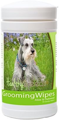 Healthy Breeds Miniature Schnauzer Grooming Wipes 70 Count