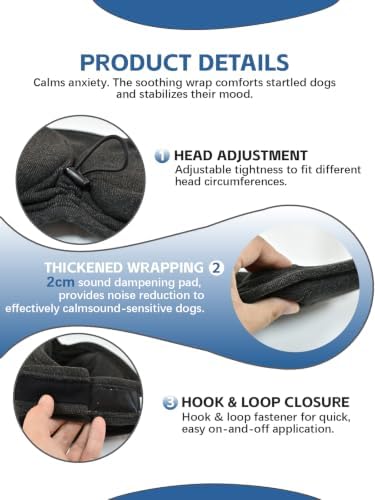 Dog Ear Cover, Dog Ear Muffs Noise Protection, L Gray