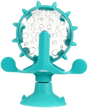 DOITOOL Cat Puppy Feeding Toy Slow Food Dispenser Rotating Windmill Treat Feeder Interactive Iq Puzzle 5.12 Inch for Healthy Eating