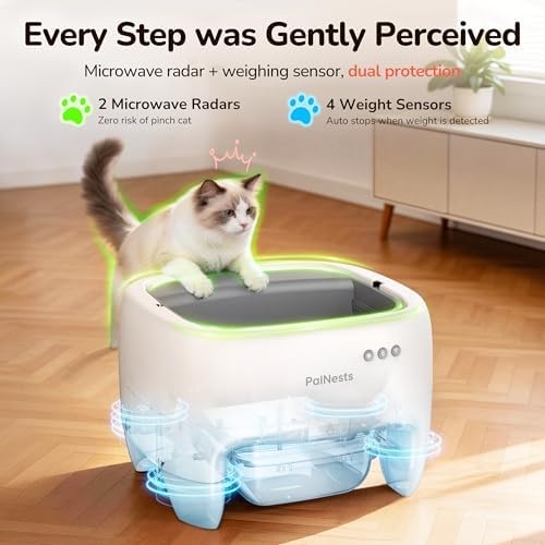 Self Cleaning Cat Litter Box, Open Top Automatic Litter Box