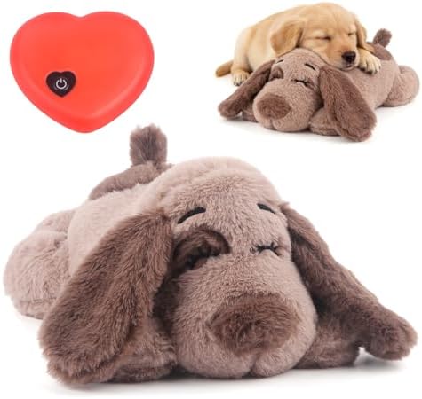 BEVERLYSHARK Beverly Shark Puppy Heartbeat Toy Dog Anxiety Relief Calming Aid Puppy Heartbeat Stuffed Animal Behavioral Training Sleep Aid Comfort Soother Plush Toy for Puppies Cats