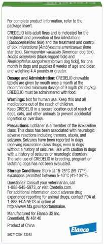 Credelio (lotilaner) Tick & Flea Treatment for Dogs 25.1-50 lbs., 1ct