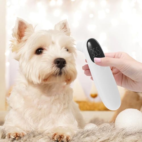 Non Contact Rechargeable Pet Ear Thermometer for Cats, Digital Temperature