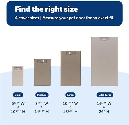 PetSafe Closing Panel Pet Door Cover, Durable Plastic, Small 5 in x 10 in