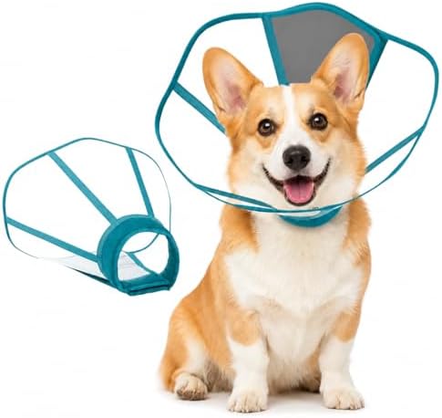 Clear Dog Cone, Elizabethan Collar to Stop Licking for Wound Healing