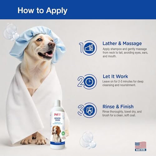 Natural Shampoo for Senior Dogs, 16 Fl Oz