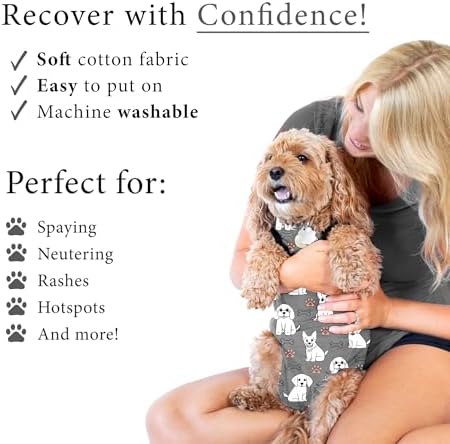 BellyGuard Dog Surgery Recovery Suit, Male Female After Spay Neuter Onesie