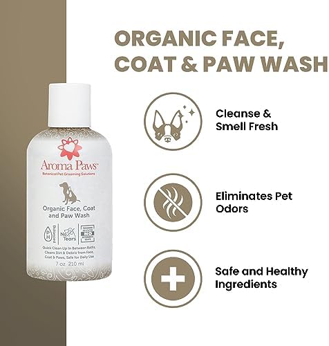 Organic Dog Wash – Cleansing Scrub, Washes for Canine Ears, Face, Coat and Paws – Conditioning, Moisturizing – Toxin Free, Healthy Ingredients – Grooming, Scented Scrubs – 7 to 13.5 Oz.