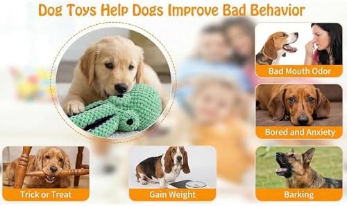 Plush Interactive Dog Toy Octopus-Shaped Plush Dog Sound Toy Indestructible Toy with Built-in Squeaker for Boredom Relief Durable, Chew-Resistant Dog Teething and Chew Toys (Green)