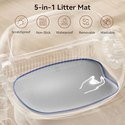 Thereye Automatic Litter Box, Open-Top Design & Anti-Pinch Safety