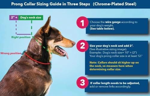 Herm Sprenger 2.25mm Prong Collar for Dogs Training – Quick Release Buckle & Swivel Ring for Easy Use – Made of Durable Chrome Plated Stainless Steel in Germany– (14-19" Neck)