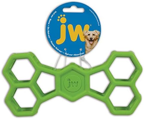 JW Pet HOL-ee Football Dog Toy Puzzle Ball, Natural Rubber, Large
