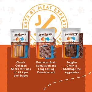 Jack&Pup 6" Collagen Stick 10pk