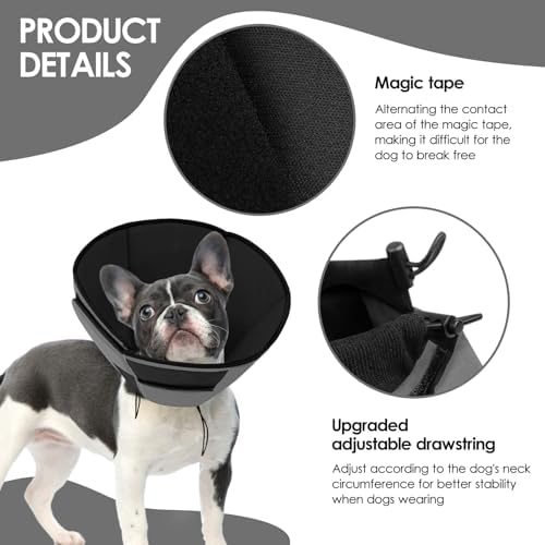 Dog Recovery Collar Cone for Medium Dogs, Adjustable Dog Cone Alternative