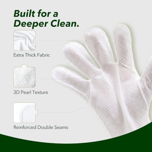 Hypoallergenic Dog & Cat Bathing Glove Wipes, 10 ct