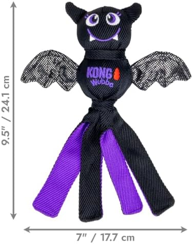 KONG Halloween Wubba Dog Toy with Squeaker & Tails (Bat, Small)