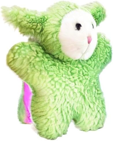 Zanies Cuddly Berber Baby Lamb Dog Toys, Green 8-Inch