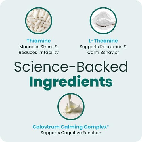 VetriScience Calm & Confident Chews for Dogs, Bacon, 120 Count