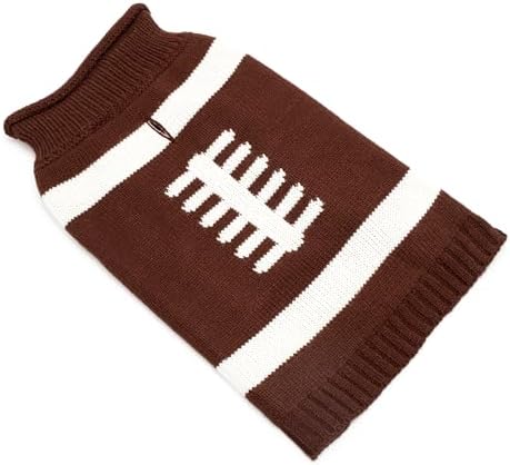 THE WORTHY DOG Sleeveless Pullover Pet Sweater, for Small Dogs, Football