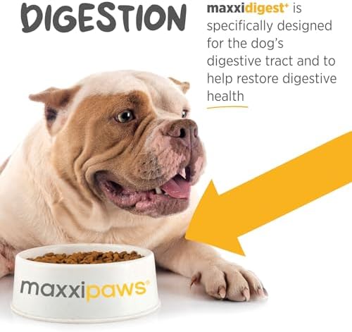 maxxipaws maxxidigest+ Dog Probiotics & Prebiotic Powder for Gut Health 7oz
