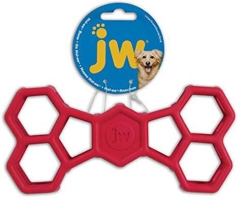 JW Pet HOL-ee Football Dog Toy Puzzle Ball, Natural Rubber, Large