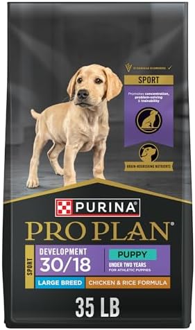 Purina Pro Plan Sport Development Large Breed 30/18 Chicken and Rice High Protein Dog Food Puppy Formula - 35 lb. Bag