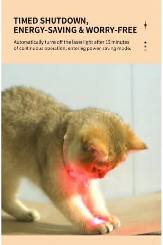 Rechargeable Laser Collar Toy. 41° Adjustable Head, & 2 Play Modes. Lightweight TPU Collar Fits Most Cats. Perfect Self-Play Toy for Home & Work. (Green 2pcs)