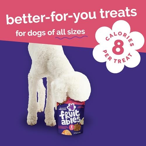 Fruitables Baked Dog Treats, Healthy Pumpkin Treat for Dogs, Low Calorie & Delicious, Made Without Wheat, Corn and Soy, Made in the USA, Allergy Friendly, Pumpkin and Apple Flavor, 32 oz