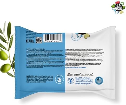 Pet Head Health Ear Wipes for Cats and Dogs | Fragrance-Free | 30 Wipes