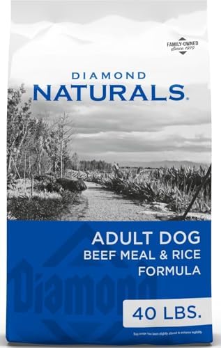 Diamond Naturals Adult Dry Dog Food, Beef Meal & Rice, 40lb