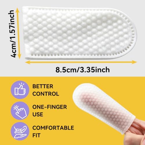 Pet Ear Finger Wipes, Hypoallergenic, Rinse-Free, Thick Dual-Textured Ear Cleaning Wipes Effective Remove Dirt and Wax for Dogs & Cats(50pcs, Unscented)