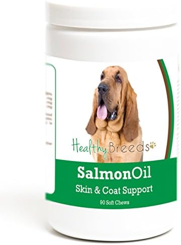 Healthy Breeds Bloodhound Salmon Oil Soft Chews 90 Count, Brown