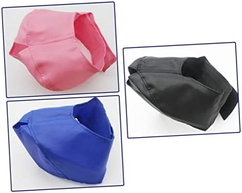 PET Eye Mask Anti Bite Blinder with Sticky Strap and Small Hole Blue