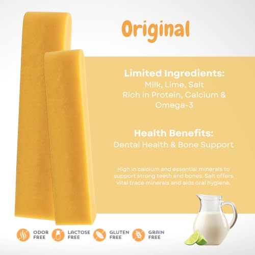 Majestic Pet Himalayan All-Natural Cheese Dog Chews - Long Lasting Dental Chew for Dogs - Healthy Pet Treats with Beneficial Ingredients (Dental & Bone Support, XL, 20 Pack)
