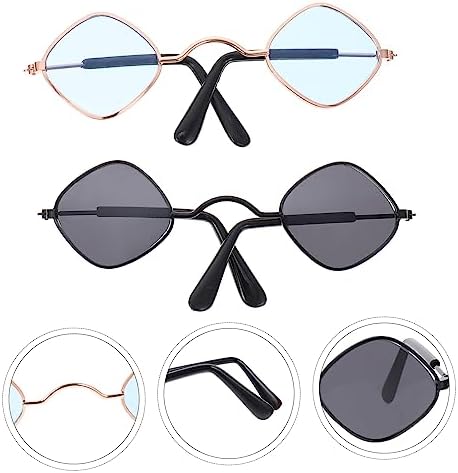 Milisten 2pcs Colorful Dog Eyeglasses for Pets Lightweight and Party Photo Props Accessories for Dogs and Puppies