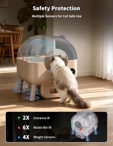 Garvee Automatic Cat Litter Box Self Cleaning for Cats 2.2 to 28 Lbs