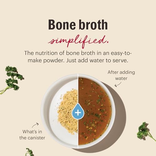 The Honest Kitchen Instant Beef Bone Broth for Dogs & Cats with Turmeric, Human Grade Pet Food, Hydration Supplement, Digestive & Joint Support, Meal Topper, Treat or Enrichment, 6.5 oz Makes 115 oz