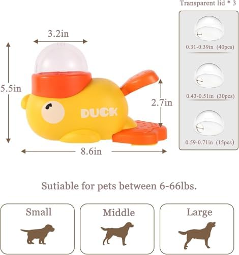 Dog Interactive Treat Dispenser Toy Cat Puzzle Slow Feeder Duck-Shaped Pet Toys for Cat and Dogs Enrichment Training