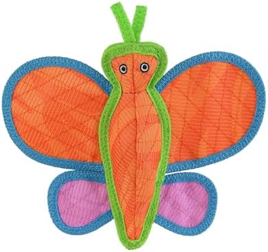 Tuffy® - DuraForce® : Butterfly Dog Toy: Ultra Durable Plush Toy with Multiple Layers & Reinforced Seams, Washable and Floats, DuraForce® Construction