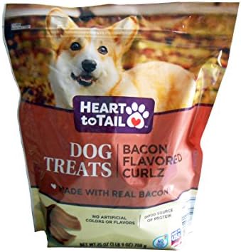 Shep Heart to Tail Dog Treats Bacon Flavored Curlz 25 oz