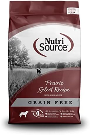 NutriSource Grain Free Prairie Select Dog Food, Multi-Protein, 26lb