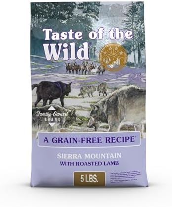Taste of the Wild Sierra Mountain Dry Dog Food, Roasted Lamb, 5lb