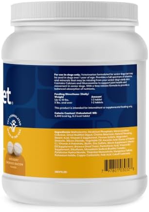 NaturVet VitaPet Senior Daily Vitamin Dog Supplements - 365 Ct