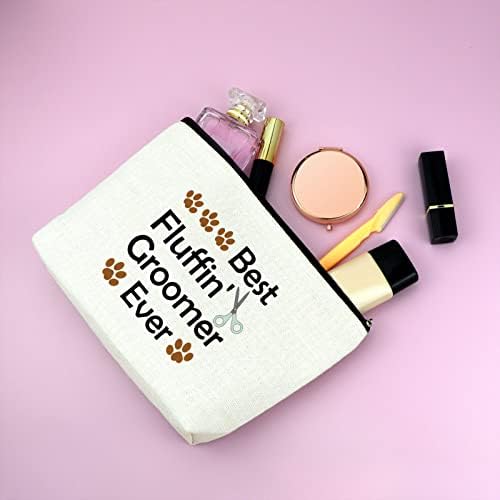 Mxrymvu Dog Groomer Gift for Women Makeup Bag Pet Grooming Gift Appreciation Cosmetic Bags for Dog Groomer Pet Hairdresser Hair Stylist Women Thank You Makeup Travel Bag Christmas Birthday Present