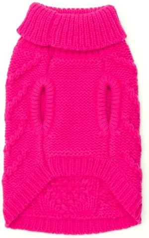 THE WORTHY DOG Sleeveless Pullover Pet Sweater,for Medium Dogs, Pink