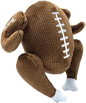 Huxley & Kent Funny Dog Toy w/Squeaker – Thanksgiving Fall Power Plush Squeaky Dog Toys for Small, Medium & Large Dogs – Soft Stuffed Animal for Indoor Play & Fetch - Turkey Bowl, Large