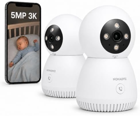 5MP 3K Indoor Camera with One-Touch Call for Pet & Baby Monitor