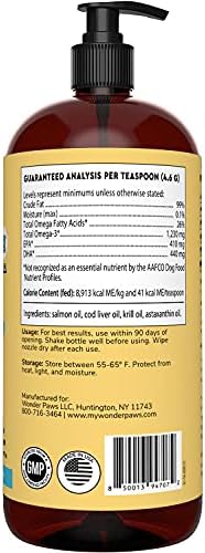 WONDER PAWS Heart + Vitality Superhero Chews Plus Omega Max Fish Oil - for Dogs Heart Health, Skin and Joint Care & Immune Support - Heart + Vitality 90 Chews - Omega Max 16 Ounces