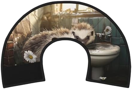 Custom Pet Cones - Unique Design Cat & Dog Cone, Collar for Post-Surgery Recovery, Adjustable Neck Smart Hedgehog Large