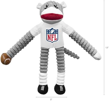 Littlearth NFL Seattle Seahawks Sock Monkey Pet Toy, Team Color, One Size